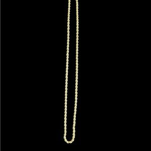 New 14K Gold Plated Rope Chain Necklace (20 Inches)